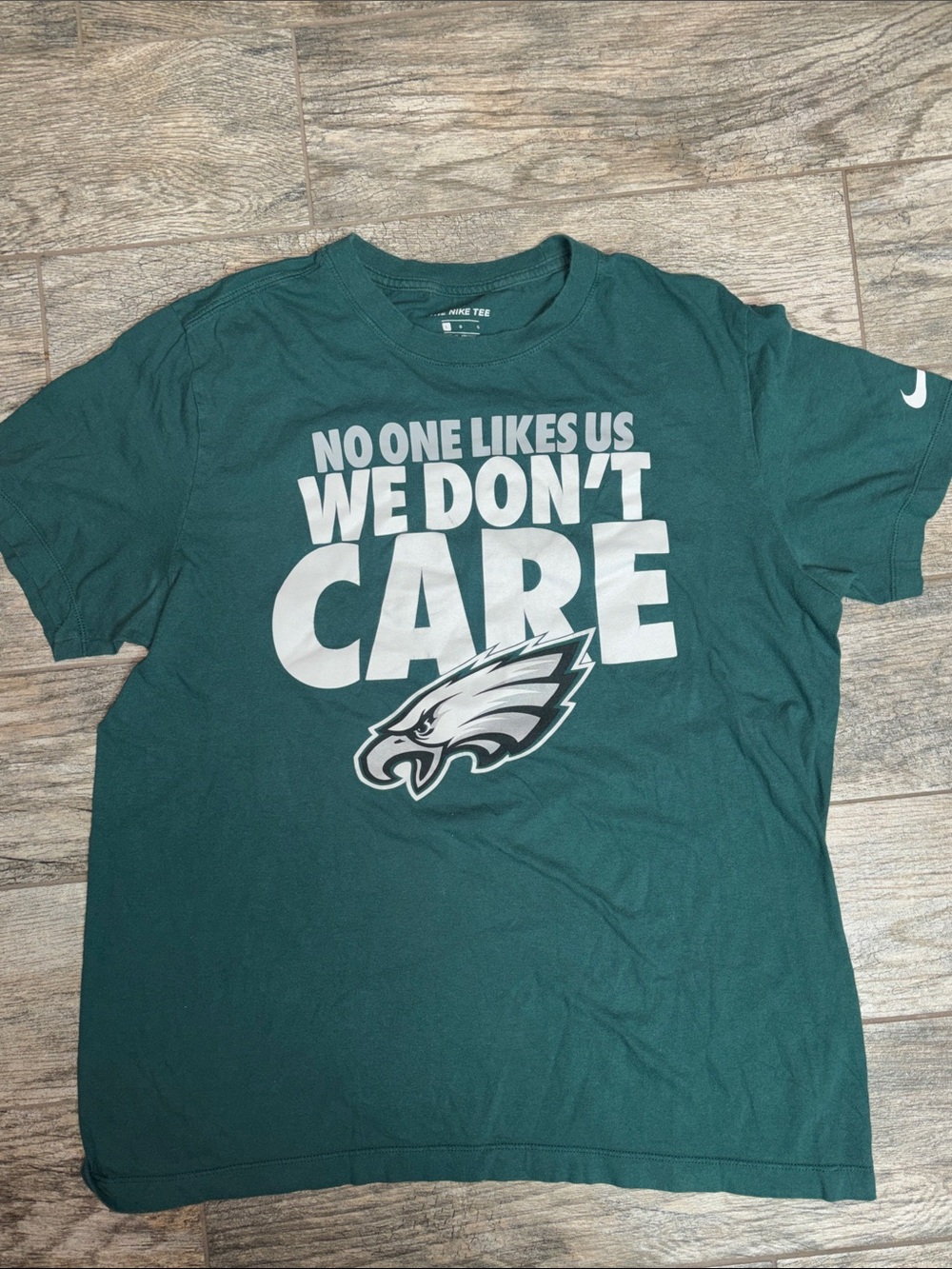 Nike Green Philadelphia Eagles 'We Don't Care' Graphic Tee